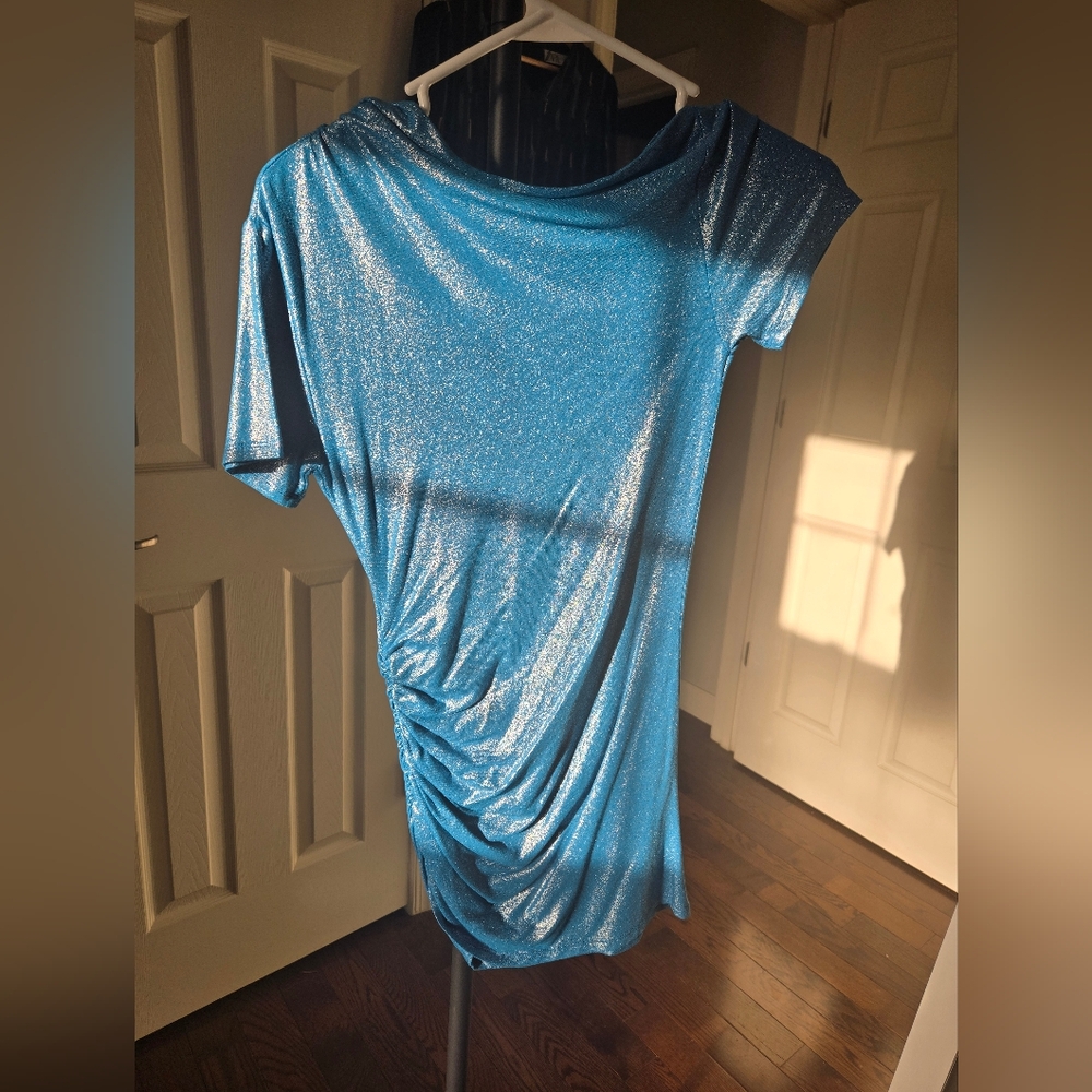 EXPRESS NWOT Shimmering Blue Women's Top/Dress XXS